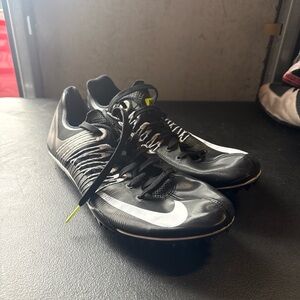 Nike Black and White Running Spikes